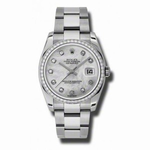 Rolex Datejust Mother of Pearl Dial Automatic Diamond Bezel Steel Ladies Watch 116244MDO