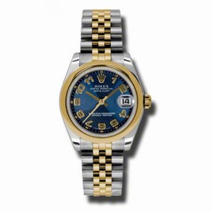 Rolex Datejust Blue Dial Automatic Stainless Steel and 18kt Gold Ladies Watch 178243BLCAJ