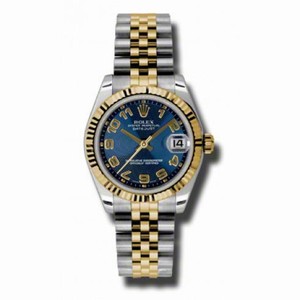 Rolex Datejust Blue Dial Automatic Stainless Steel and 18kt Gold Ladies Watch 178273BLCAJ