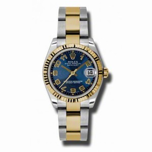 Rolex Datejust Blue Dial Automatic Stainless Steel and 18kt Gold Ladies Watch 178273BLCAO