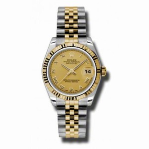 Rolex Datejust Champagne Dial Automatic Stainless Steel and 18kt Gold Ladies Watch 178273CRJ