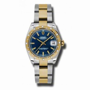 Rolex Datejust Blue Dial Automatic Stainless Steel and 18kt Gold Ladies Watch 178343BLSO