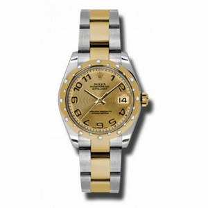 Rolex Datejust Champagne Dial Automatic Stainless Steel and 18kt Gold Ladies Watch 178343CCAO