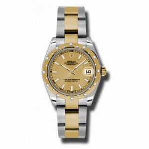 Rolex Datejust Champagne Dial Automatic Stainless Steel and 18kt Gold Ladies Watch 178343CSO