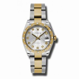 Rolex Datejust Silver Jubilee Dial Automatic Stainless Steel and 18K Gold Ladies Watch 178343SJDO