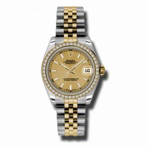 Rolex Datejust Champagne Dial Automatic Stainless Steel and 18kt Gold Ladies Watch 178383CSJ