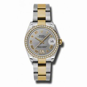 Rolex Datejust Automatic Stainless Steel and 18kt Gold Ladies Watch 178383GRDO