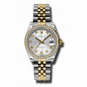 Rolex Datejust Silver Jubilee Dial Automatic Stainless Steel and 18kt Gold Ladies Watch 178383SJDJ