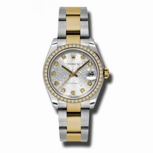 Rolex Datejust Silver Jubilee Dial Automatic Stainless Steel and 18kt Gold Ladies Watch 178383SJDO