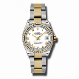 Rolex Datejust White Dial Automatic Stainless Steel and 18kt Gold Ladies Watch 178383WRO