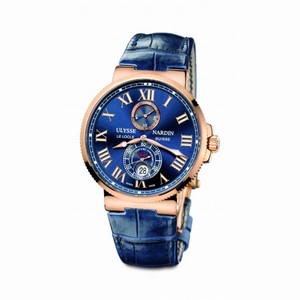 Ulysse Nardin Maxi Marine Chronometer 18kt Rose Gold Blue Men's Watch 266-67-43