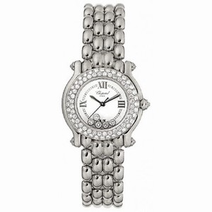 Chopard Happy Sport Diamond 18kt White Gold Ladies Watch 27/6151-20
