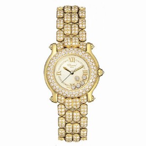 Chopard Happy Sport Diamond 18kt Yellow Gold Ladies Watch 27/6194-20