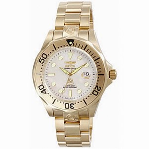 Invicta Grand Diver Gold-Tone Mother-of-Pearl GT Men's Watch 3052