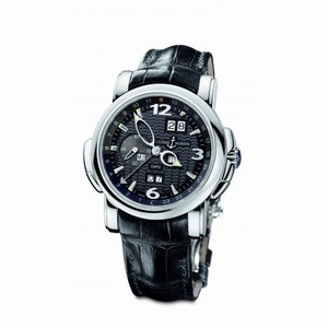 Ulysse Nardin Perpetual GMT 18kt White Gold Black Men's Watch 320-60-62