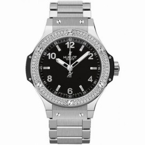 Hublot Big Bang Black Dial Diamond Stainless Steel Ladies Watch 361.SX.1270.SX.1104