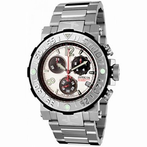 Invicta Reserve Chronograph Silver Dial Stainless Steel Men's Watch 6129