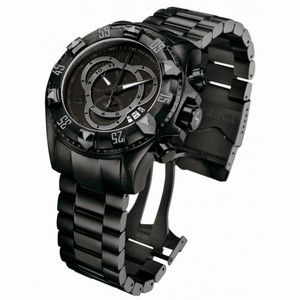 Invicta Reserve Collection Excursion Chronograph Black Dial Black Ion-plated Men's Watch 6474