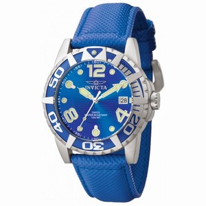 Invicta Signature Pro Diver Blue Dial Blue Nylon Men's Watch 7246