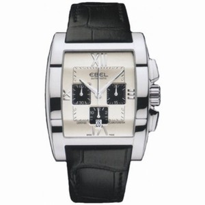Ebel Tarawa Silver Dial Black Leather Automatic Men's Watch 9137J40-6435136