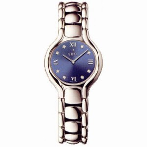 Ebel Beluga Blue Dial Stainless Steel Ladies Quartz Watch 9976411-4850