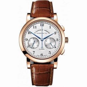 A. Lange and Sohne 1815 Chronograph Silver Dial 18K Rose Gold Men's Watch 402.032