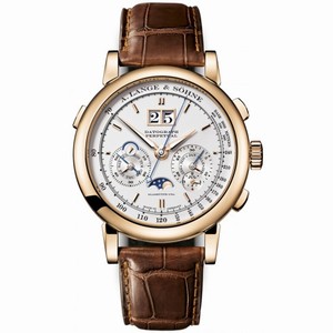 A. Lange and Sohne Datograph Perpetual Silver Dial 18K Rose Gold Men's Watch 410.032