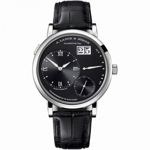 A. Lange and Sohne Grand Lange 1 Black Dial 18kt White Gold Men's Watch 117.028