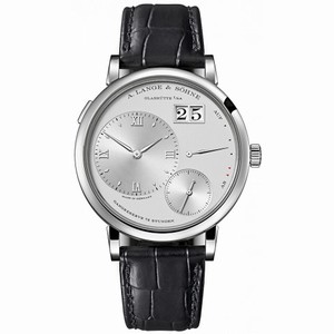 A. Lange and Sohne Grand Lange 1 Silver Dial Platinum Men's Watch 117.025