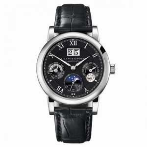 A. Lange and Sohne Langmatik Perpetual Black Dial 18K White Gold Men's Watch 310.026