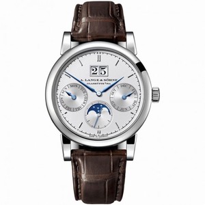 A. Lange and Sohne Saxonia Annual Calendar 18K White Gold Automatic Men's Watch 330.026
