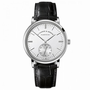 A Lange and Sohne Saxonia Silver Dial 18K White Gold Automatic Men's Watch 380.027