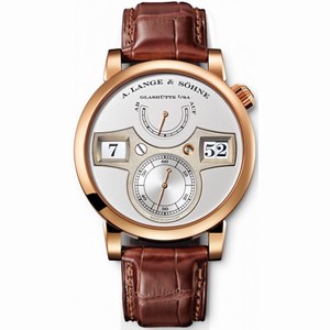 A. Lange and Sohne Zeitwerk Silver Dial 18K Rose Gold Men's Watch 140.032