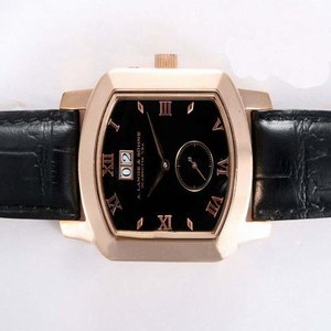 A.Lange Sohne Grand Arkade 103.035 Black Dial Rectangle Rose Gold Case Watch