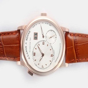 A.Lange Sohne Lange 1 101.021 White Dial Rose Gold Case Round Watch
