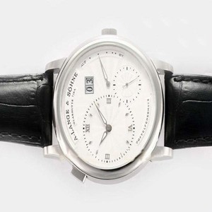 A.Lange Sohne Lange 1 101.025 38.5mm Black Cow Leather Strap White Dial Watch