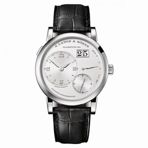 A Lange & Sohne Lange 1 Silver Dial 18K White Gold Men's Watch 191.039