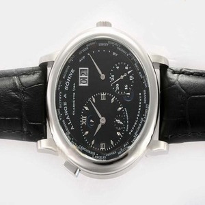 A.Lange Sohne Lange 1 Time Zone 116.033 Stainless Steel Case Stainless Steel Bezel Mens Watch