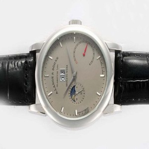 A.Lange Sohne Lange 31 130.025 Black Cow Leather Strap Grey Dial 45.9mm Watch