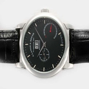 A.Lange Sohne Lange 31 130.025 Mens Black Cow Leather Strap Watch