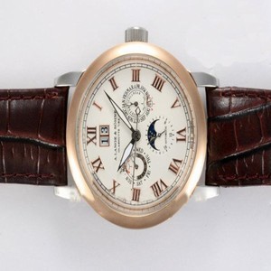 A.Lange Sohne Langematik Perpetual 310.032 Stainless Steel with 18k Gold Bezel White Dial Watch