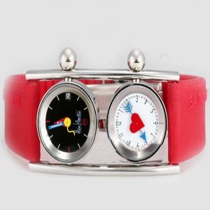 Alain Silberstein Karavan Moon KV12 Stainless Steel Bezel Red Rubber Strap Womens Watch