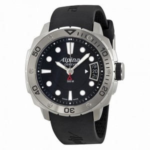 Alpina Adventure Diver Black Dial Black Rubber Strap Men's Watch AL240LB3V6