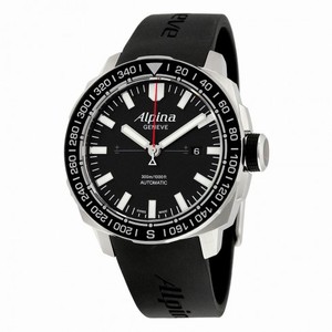 Alpina Adventure Extreme Sailing Black Dial Black Rubber Strap AL525LB4V6