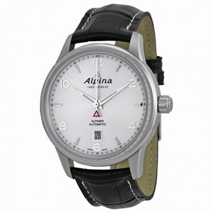 Alpina Alpiner Automatic Silver Dial Black Leather Men's Watch AL-525S4E6