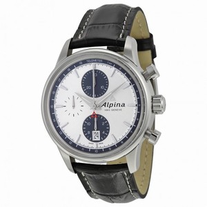 Alpina Alpiner Chronograph Automatic Silver Dial Black Leather Men's Watch AL-750SG4E6
