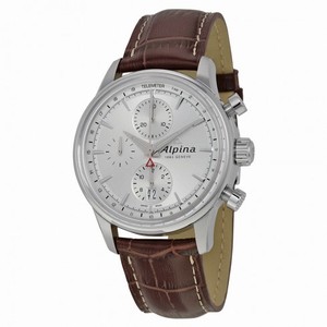 Alpina Alpiner Chronograph Automatic Sunray Dial Brown Leather Men's Watch AL-750S4E6