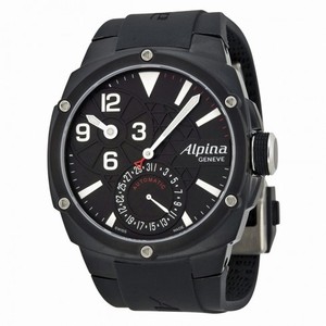 Alpina Automatic Black Dial Black Rubber Men's Watch 950LBB4FBAE6