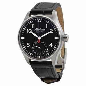 Alpina Aviation Automatic Black Dial Black Leather Men's Watch 710B4S6