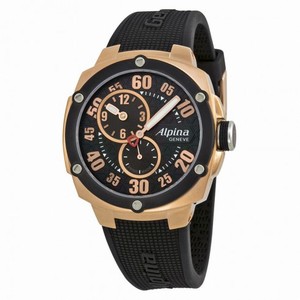 Alpina Extreme Regulator Black Dial Black Rubber Strap Men's Watch AL650BB3AE4
